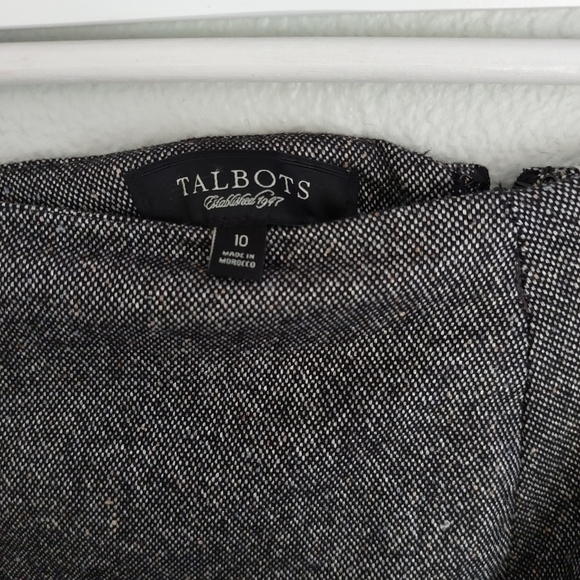 Talbots Skirt grey Gra tweed wool Rayon Poly blend size.10 - Picture 4 of 9